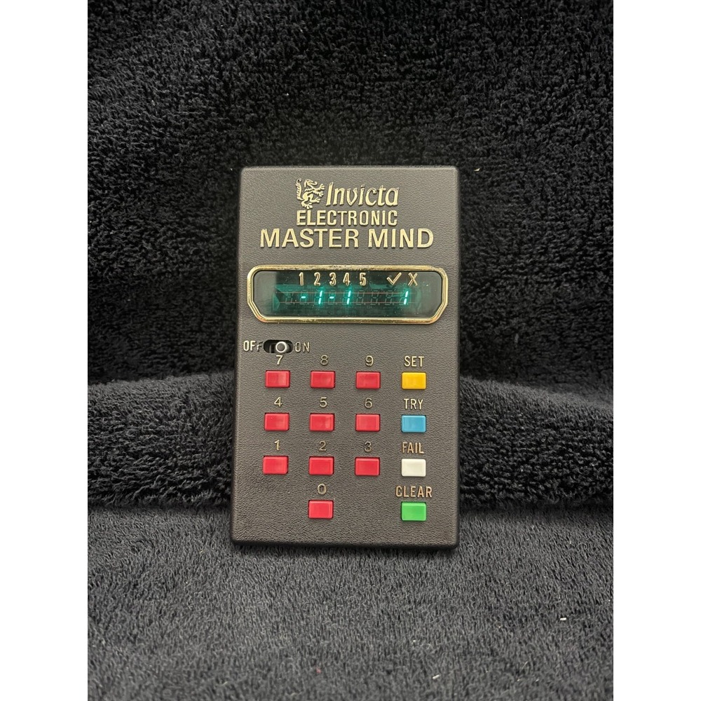 Invicta Electronic Master Mind Vintage 1977 Handheld Game Tested Works